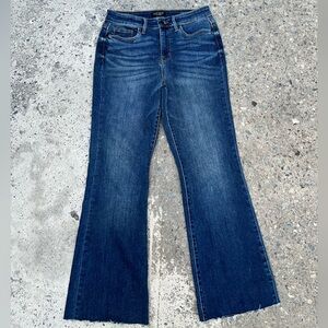 Judy Blue Jeans Womens 7/28 Blue Betsy Hi Rise Cropped Straight Fit Preppy